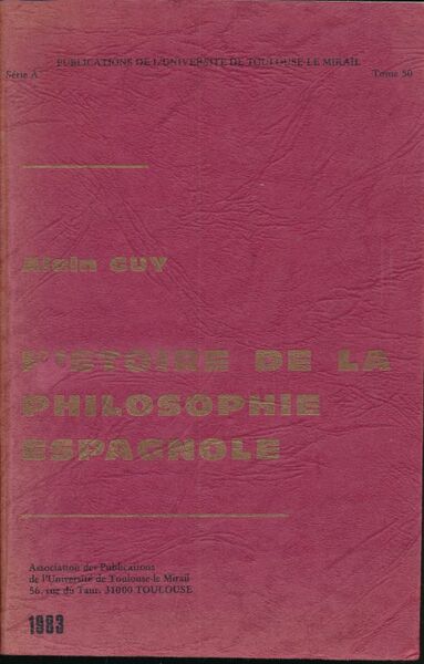 Histoire de la philosophie espagnole