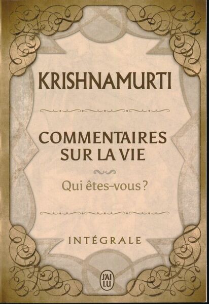 Commentaires sur la vie