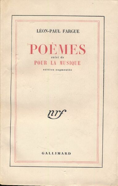 Poèmes suivi de pour la musique