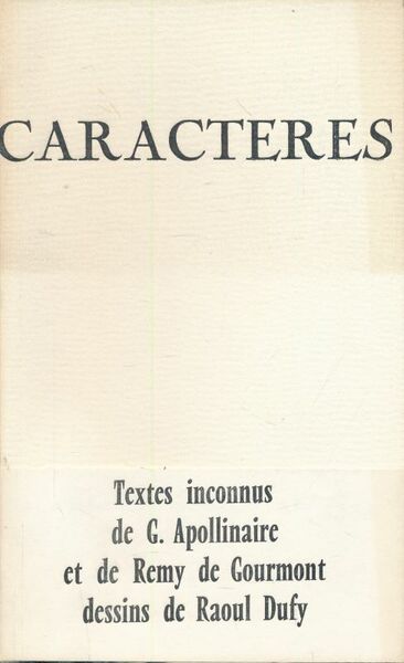 Caractères. Revue internationale de Poesie et d'idées 32 - 33