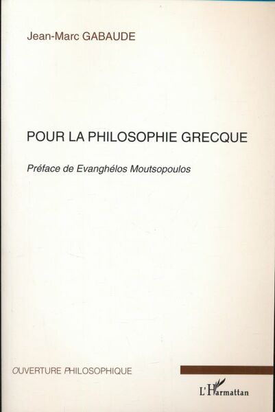 Pour la philosophie grecque