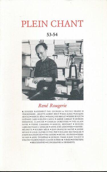 Plein chant n° 53. René Rougerie