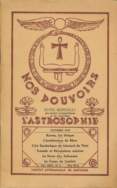 L'astrosophie. Revue mensuelle. Octobre 1949