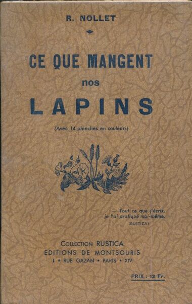 Ce que mangent nos lapins