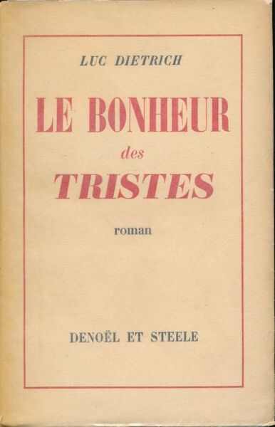Le bonheur des tristes