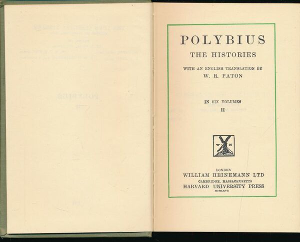 Polybius. The histories. Tome II