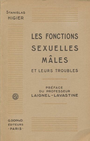 Les fonctions sexuelles mâles et leurs troubles. Introduction à la …