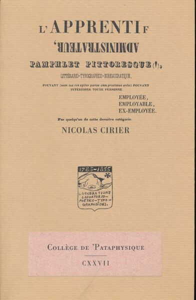 L'apprenti administrateur, pamphlet pittoresque