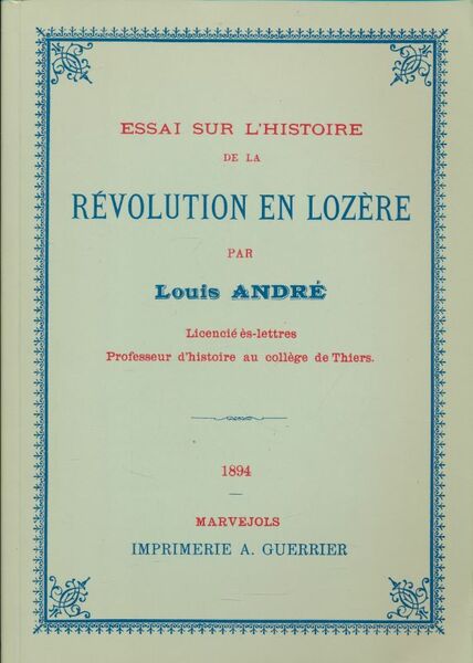 Essai sur l'histoire de la Révolution en Lozère