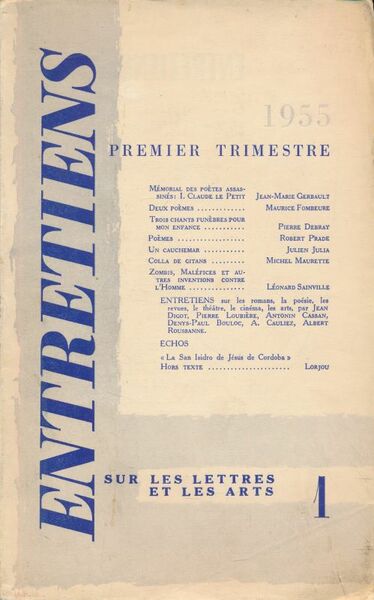 Entretiens sur les lettres et les arts. 1