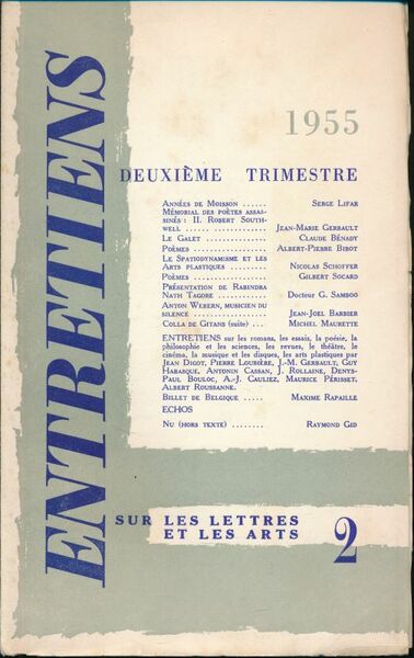 Entretiens sur les lettres et les arts. 2