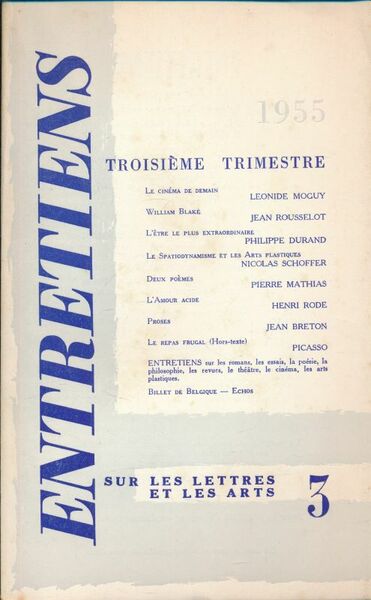 Entretiens sur les lettres et les arts. 3