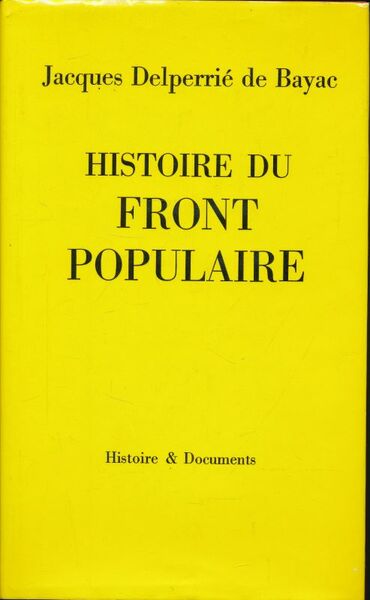 Histoire du Front Populaire