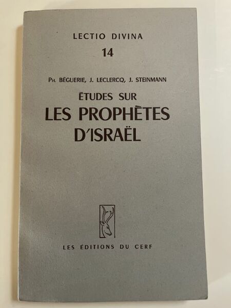 Etudes sur les prophètes d'Israël