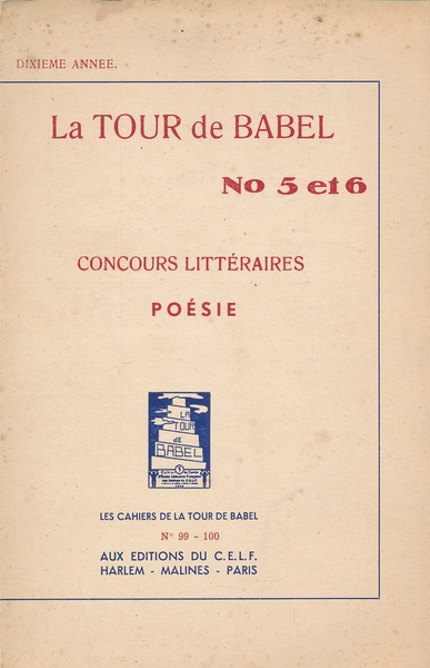 La tour de Babel n° 5 et 6 . Poète …