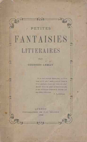 Petites fantaisies littéraires