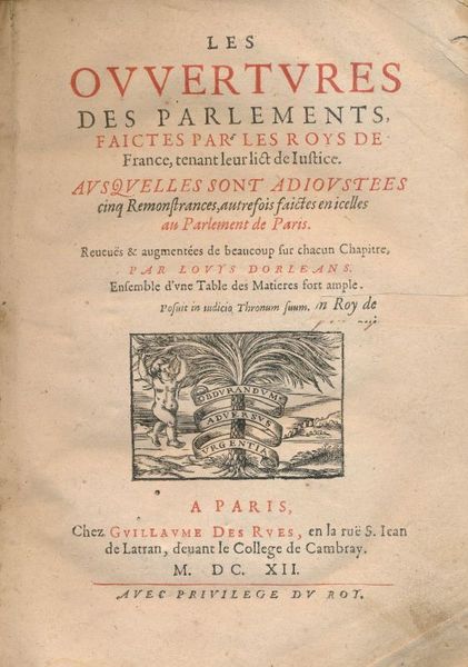 Les ouvertures des parlements faictes par les Roys de France, …