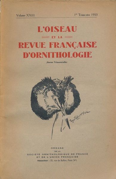 L'oiseaux et la revue française d'Ornithologie. 1953. Tome XXIII - …