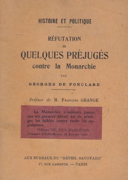 HISTOIRE ET POLITIQUE . REFUTATION DE QUELQUES PREJUGES CONTRE LA …