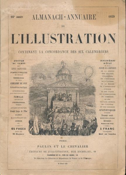 Almanach annuaire de l'illustration contenant la concordance des six calendriers …