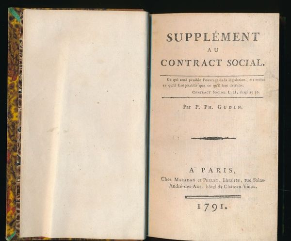 Supplément au contract social