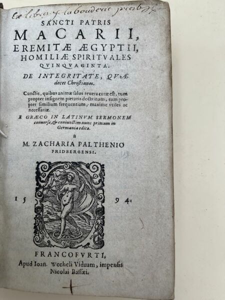 Sancti patris Macarii eremitae Aegyptii, Homiliae sprituales quinquaginta