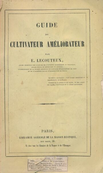 Guide du cultivateur améliorateur