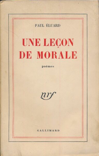 Une leçon de morale. Poèmes