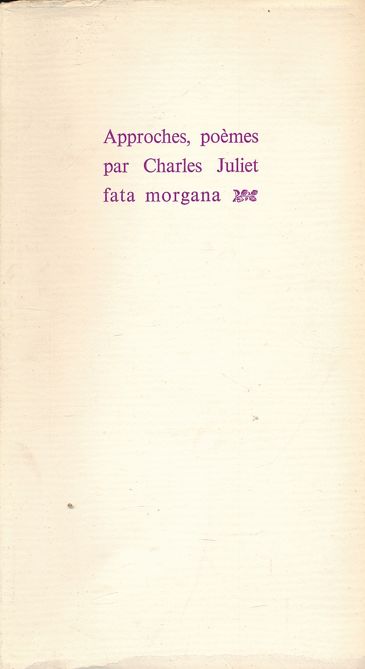 Approches, poèmes