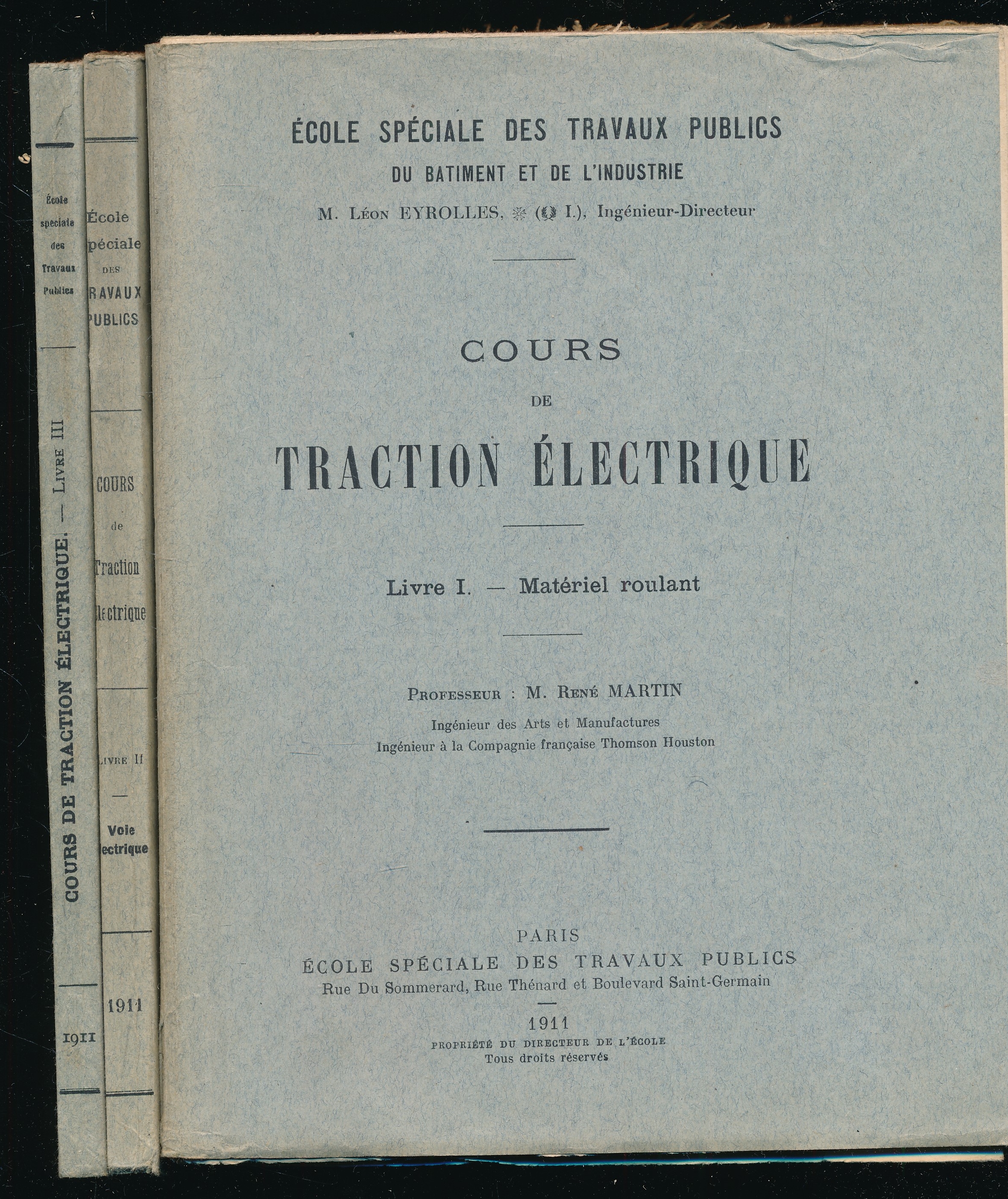 Cours de traction électrique. I. Matériel roulant. II. Voie électrique. …