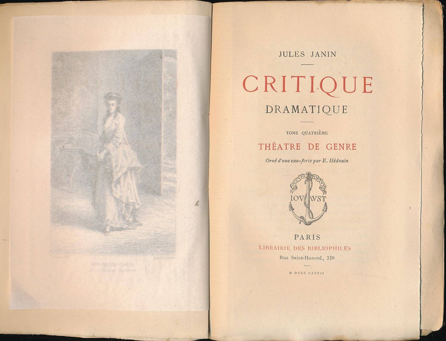 Critique dramatique. Tome Quatrième. Le théâtre de genre