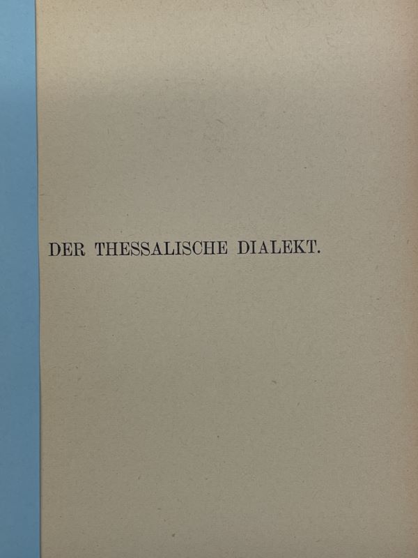 Der Thessalische Dialekt