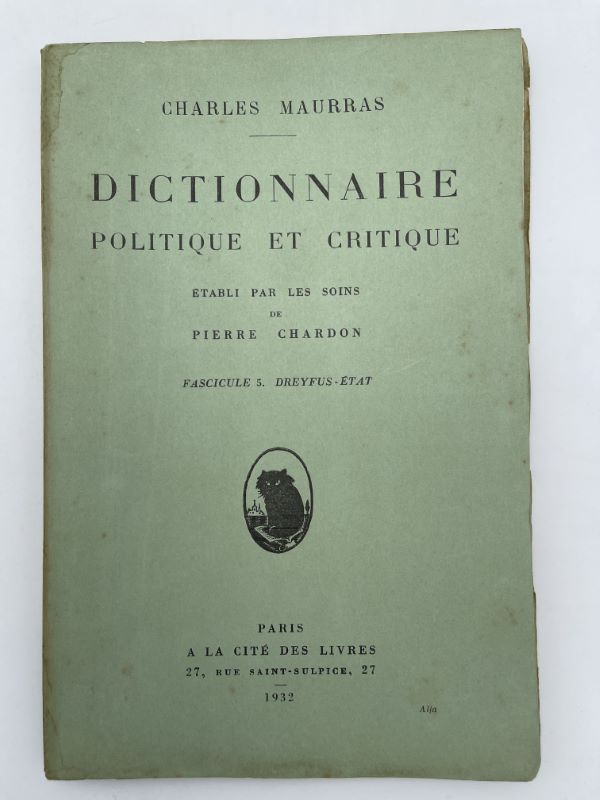 Dictionnaire politique et critique, fascicule 5: Dreyfus-Etat