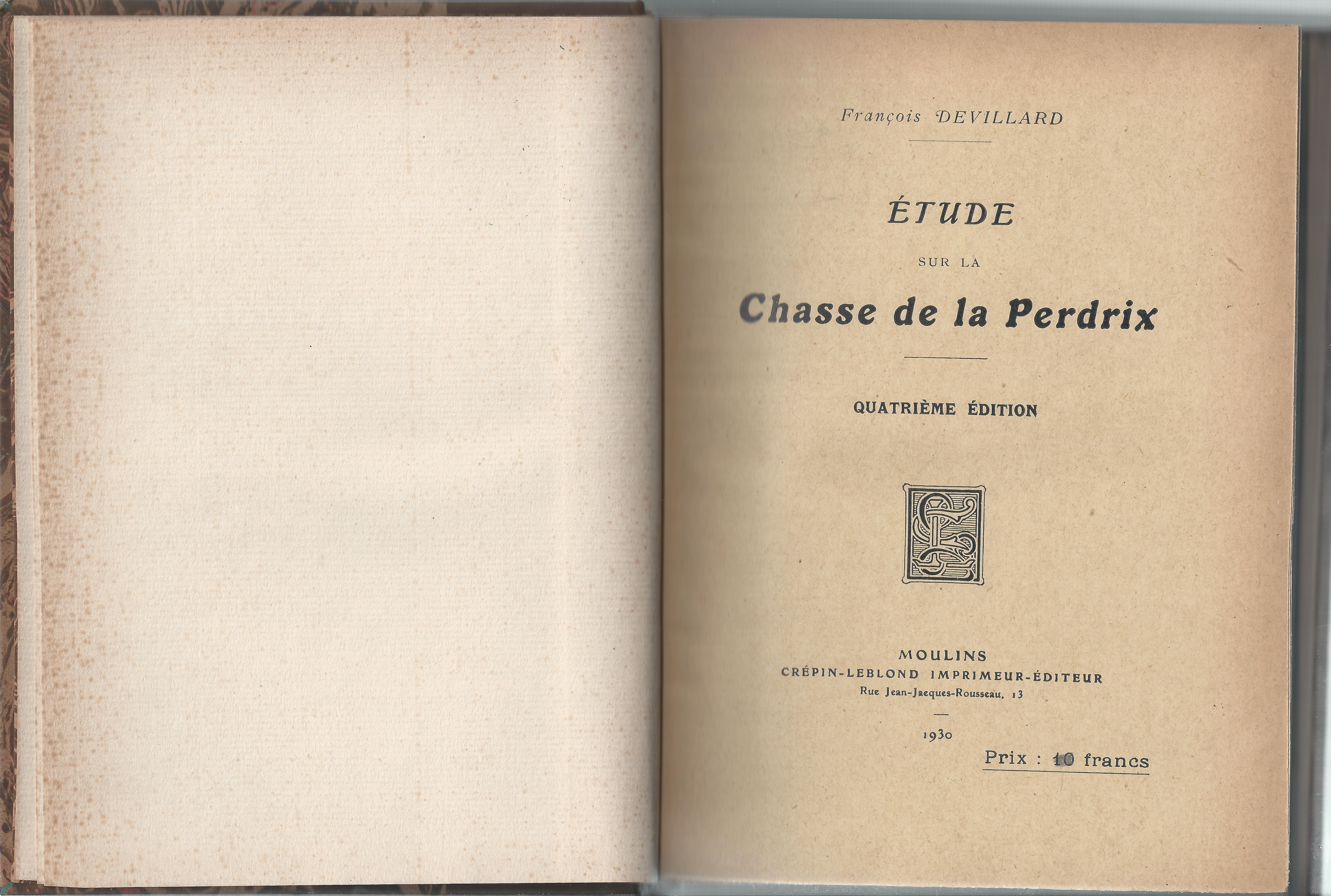 Etude sur la chasse à la perdrix