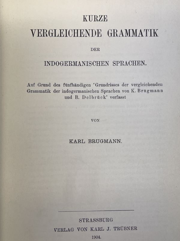 Kurze Vergleichende grammatik der indogermanischen sprachen