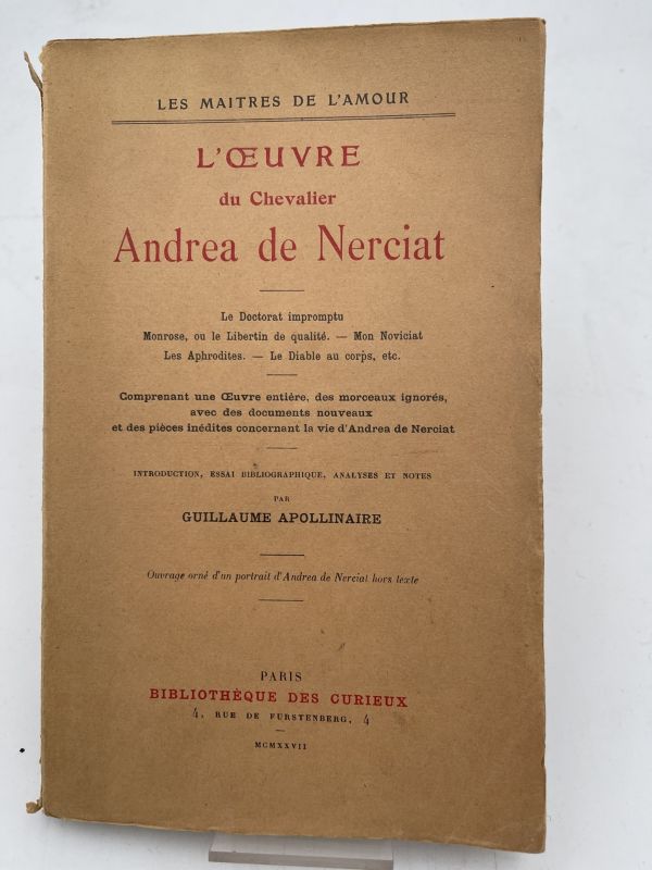 L'oeuvre du chevalier Andréa de Nerciat