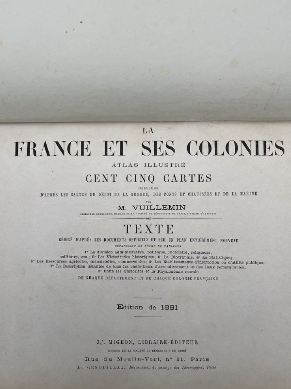 La France et ses colonies. Atlas illustré
