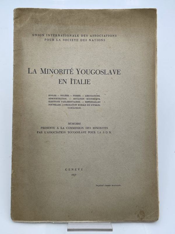 La minorité Yougoslave en Italie