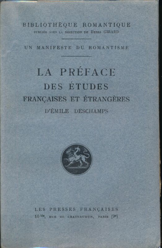 La préface des études françaises et étrangères