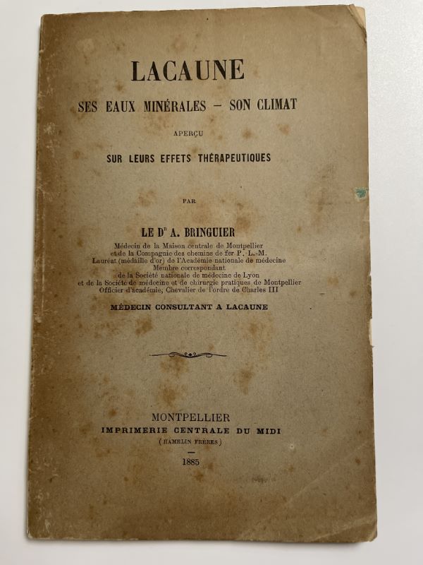 Lacaune. Ses eaux minérales - Son climat. Aperçu sur leurs …