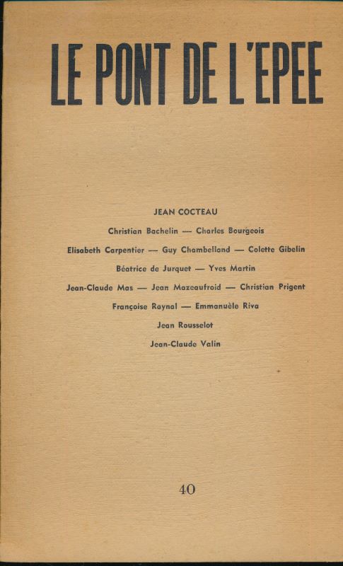 Le Pont de l'épée, 12ème année, n°40