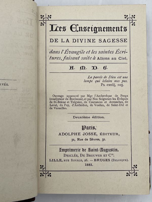 Les enseignements de la divine sagesse dans l'évangile et les …