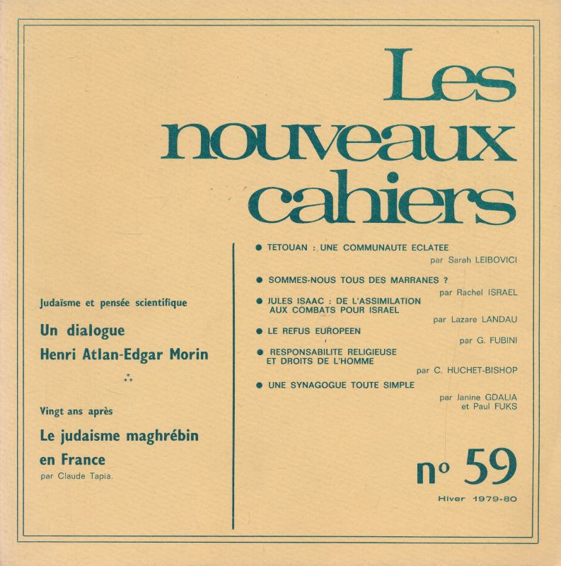 Les nouveaux cahiers. N° 59