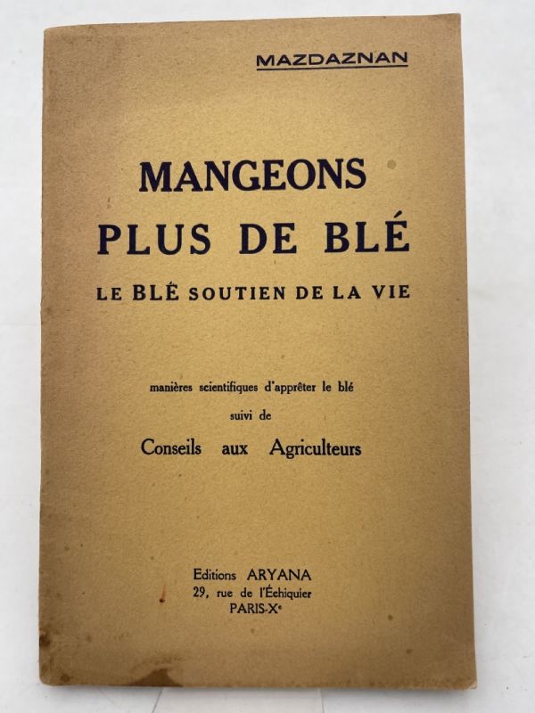 Mangeons plus de blé. Le blé soutien de la vie