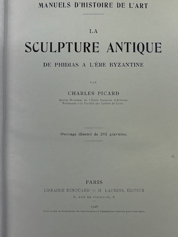 MANUELS D'HISTOIRE DE L'ART : LA SCULPTURE ANTIQUE DE PHIDIAS …