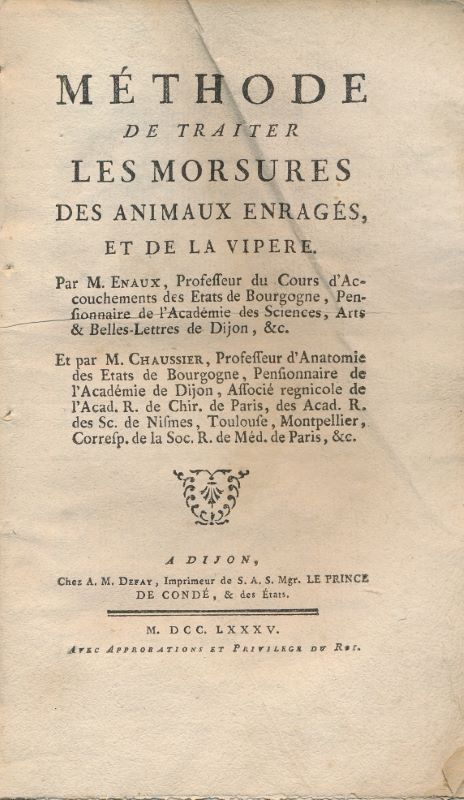 Méthode de traiter les morsures des animaux enragés et de …
