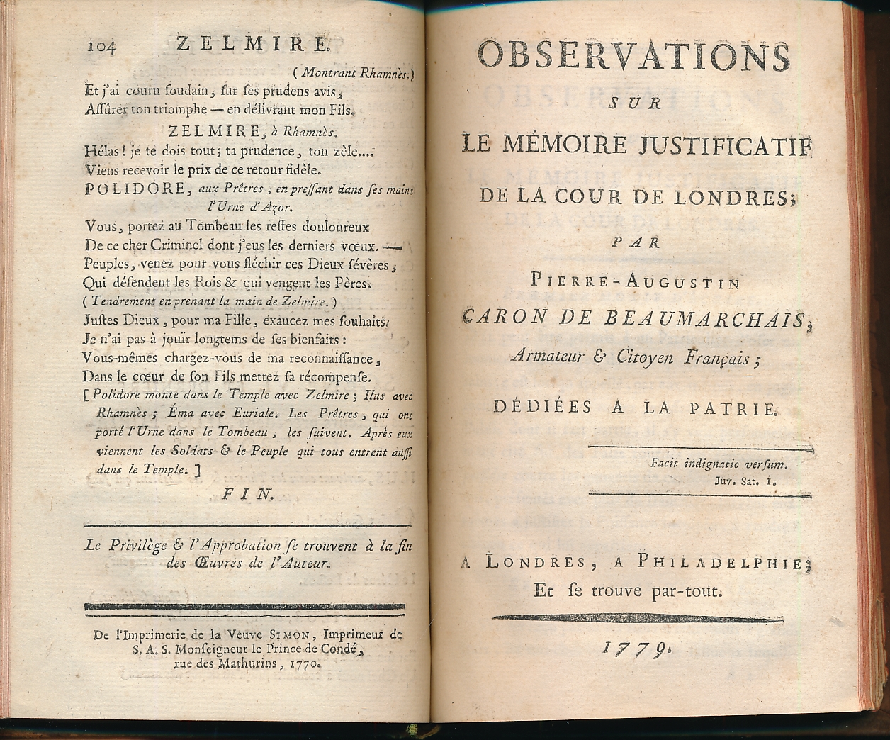 Observations sur le mémoire justificatif de la cour de Londres. …