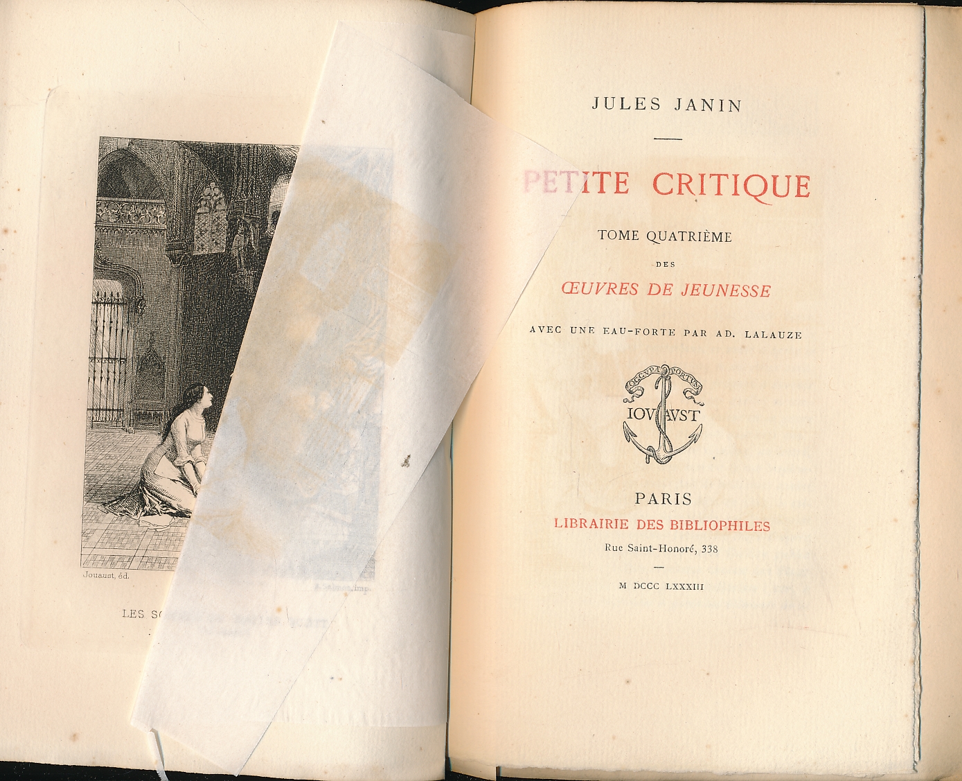 Oeuvres de jeunesse. Petite critique