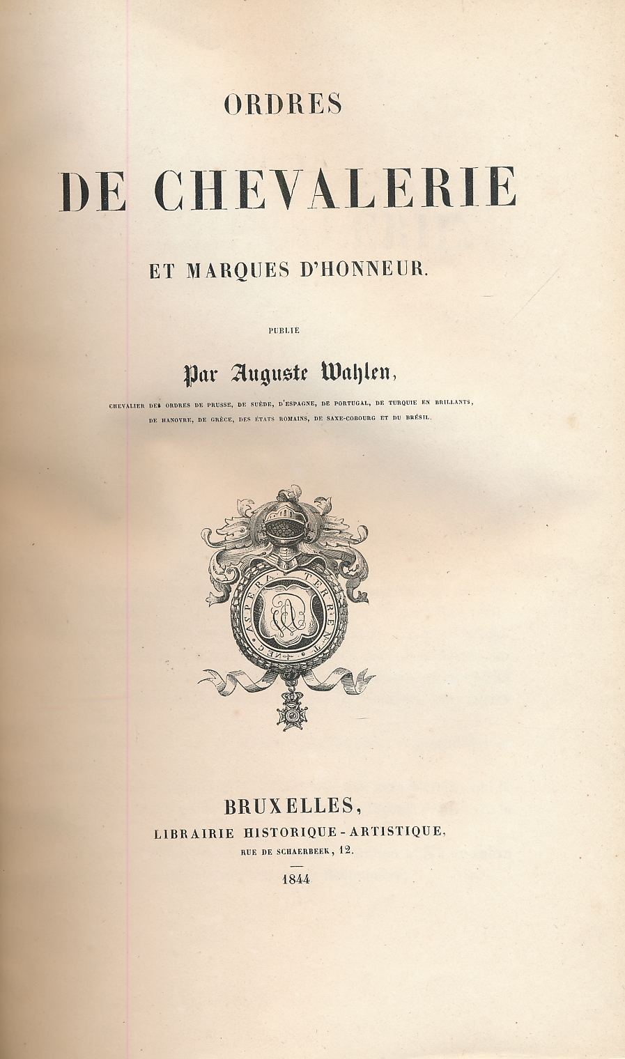 Ordres de chevalerie et marques d'honneur