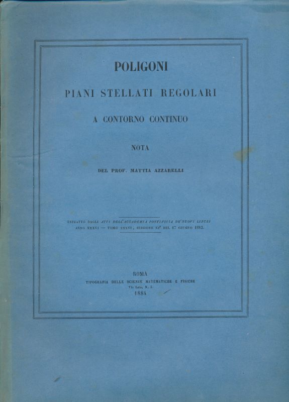 Poligoni piani stellati regolari a contorno continuo